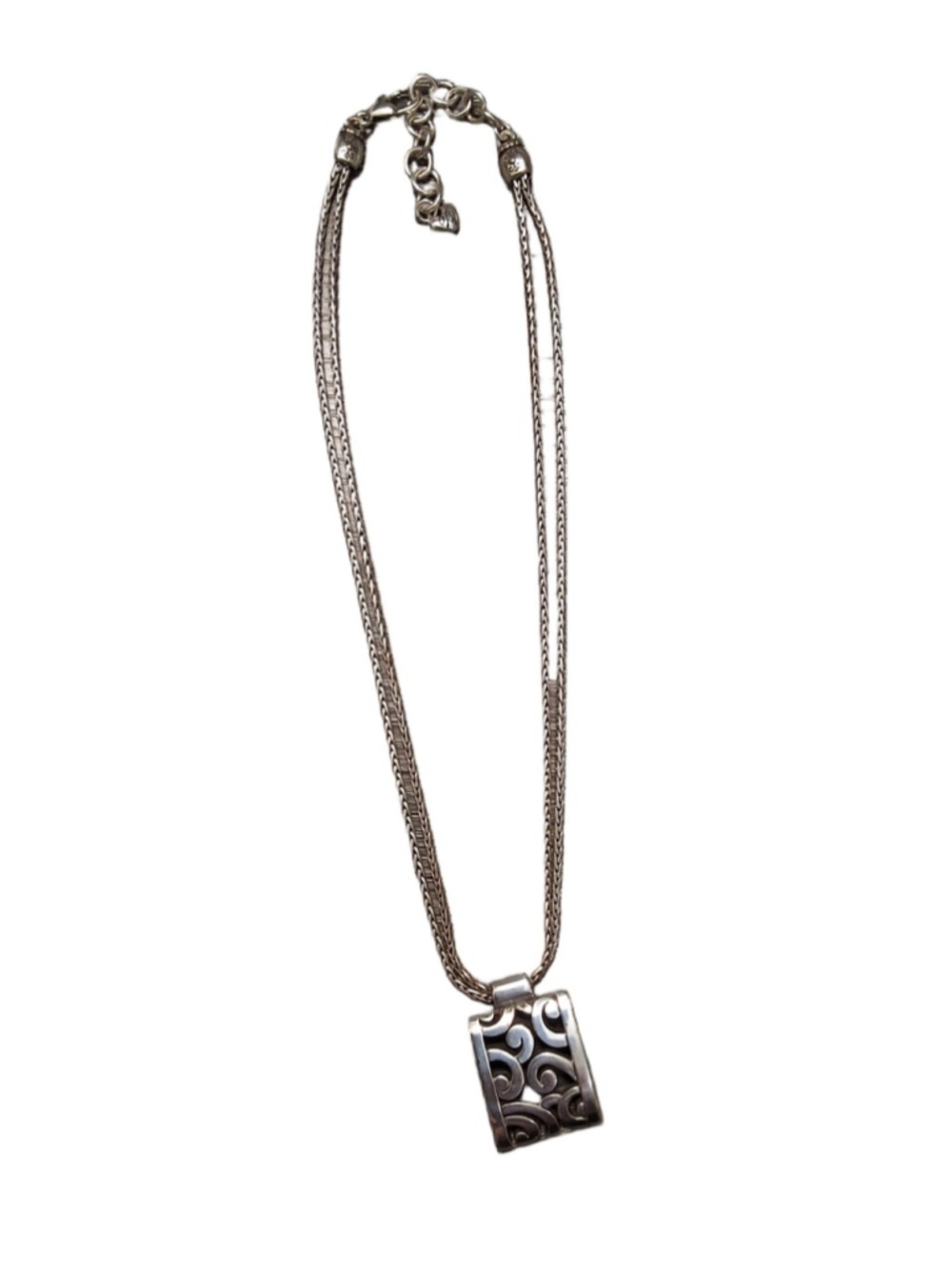 Brighton Retired Square Pendant Necklace with Dustbag